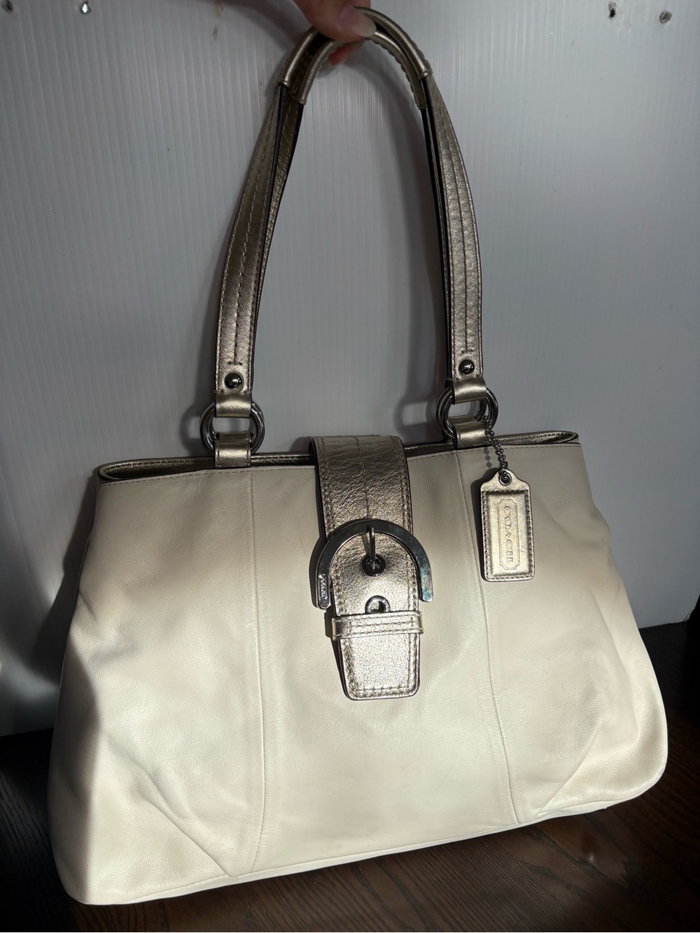 Coach White Soho Caryall Bag
